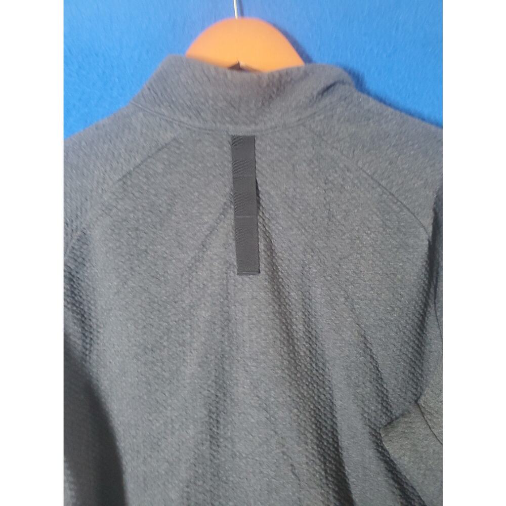 Lululemon Men L Full Zip Sweater Jacket Mock Neck Knit Gray Pockets Activewear - Picture 5 of 16